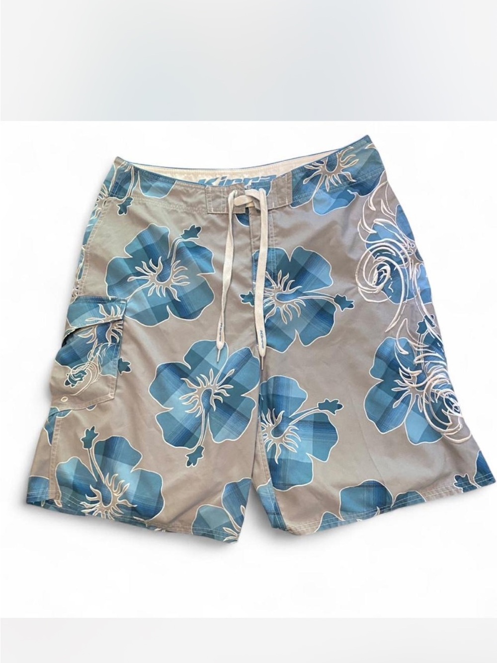 Kirra Blue Floral Swim Trunks